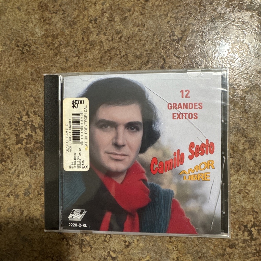 12 Grandes Exitos by Camilo Sesto (CD, May-1990, Sony BMG USA) Sellado Nuevo.